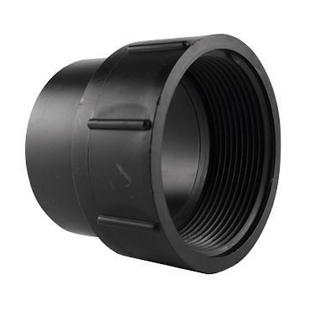 Pinpoint Charlotte Pipe & Foundry ABS001050800HA 2 in. Fitting Cleanout Adapter Black PI612316